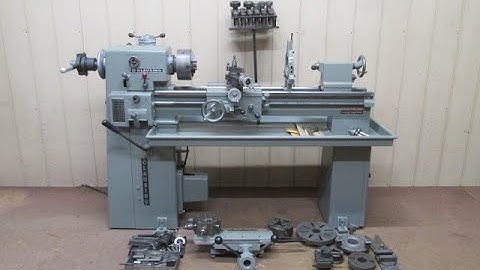 Clausing 5914 Metal Lathe 12" x 36" 3 PH 3 & 4 Jaw Chuck Turret Collet Closer ++