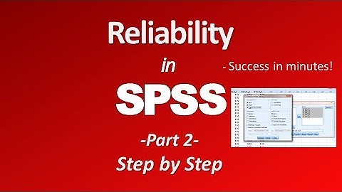 Reliability in SPSS - Coefficient alpha (Part 2)