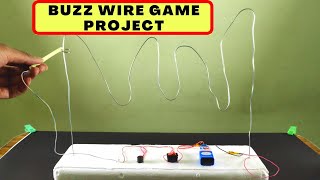 How to make Buzz Wire Game with LED & Buzzer indicator