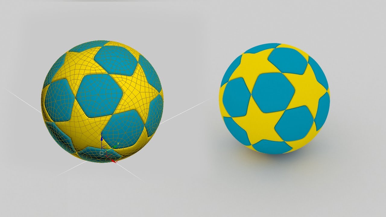 3ds max tutorial football 3d modeling fifa star ball YouTube