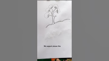 Beautiful Tree Pencil Sketch 🌳 | Easy Scenery Drawing for Beginners ✏️ | Simple Nature Art#shorts
