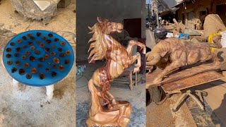 Wood Carving Skill and Techniques - Woodworking with Chainsaw