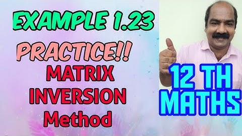 #35 | Chapter - 1 | Example - 1.23 | 12th Maths