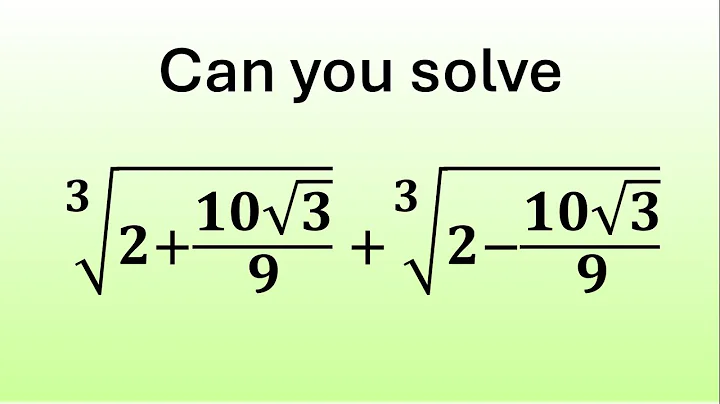 An Amazing Algebra Problem | Can You Solve This?