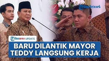 Gagahnya Mayor Teddy saat Diumumkan Jadi Sekretaris Kabinet Prabowo, Beri Hormat dan Langsung Kerja