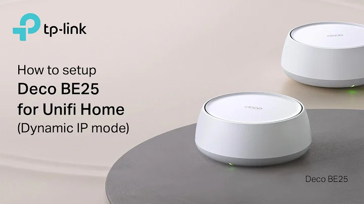 How to setup Deco BE25 Wi-Fi 7 Mesh WiFi for Unifi (Dynamic IP mode)