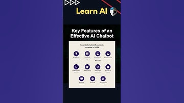 Key Features of an Effective AI Chatbot #ai #artificialintelligence #machinelearning #aiagent #Key