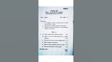 B.Tech(CSE) 1st Sem. Environmental Science Previous year question papers YMCA University #btech