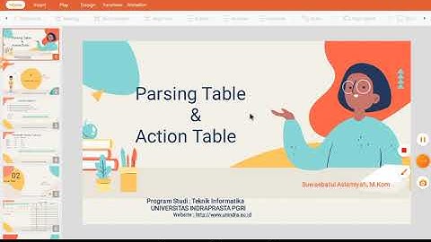 Parsing Table & Action Table LL(1) : Teknik Kompilasi P6