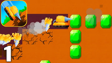 Gem Excavator - Gameplay Walkthrough Part 1 All Levels (Android & iOS)