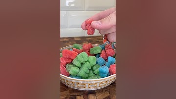 Frozen gummy bears 🧸 #shorts