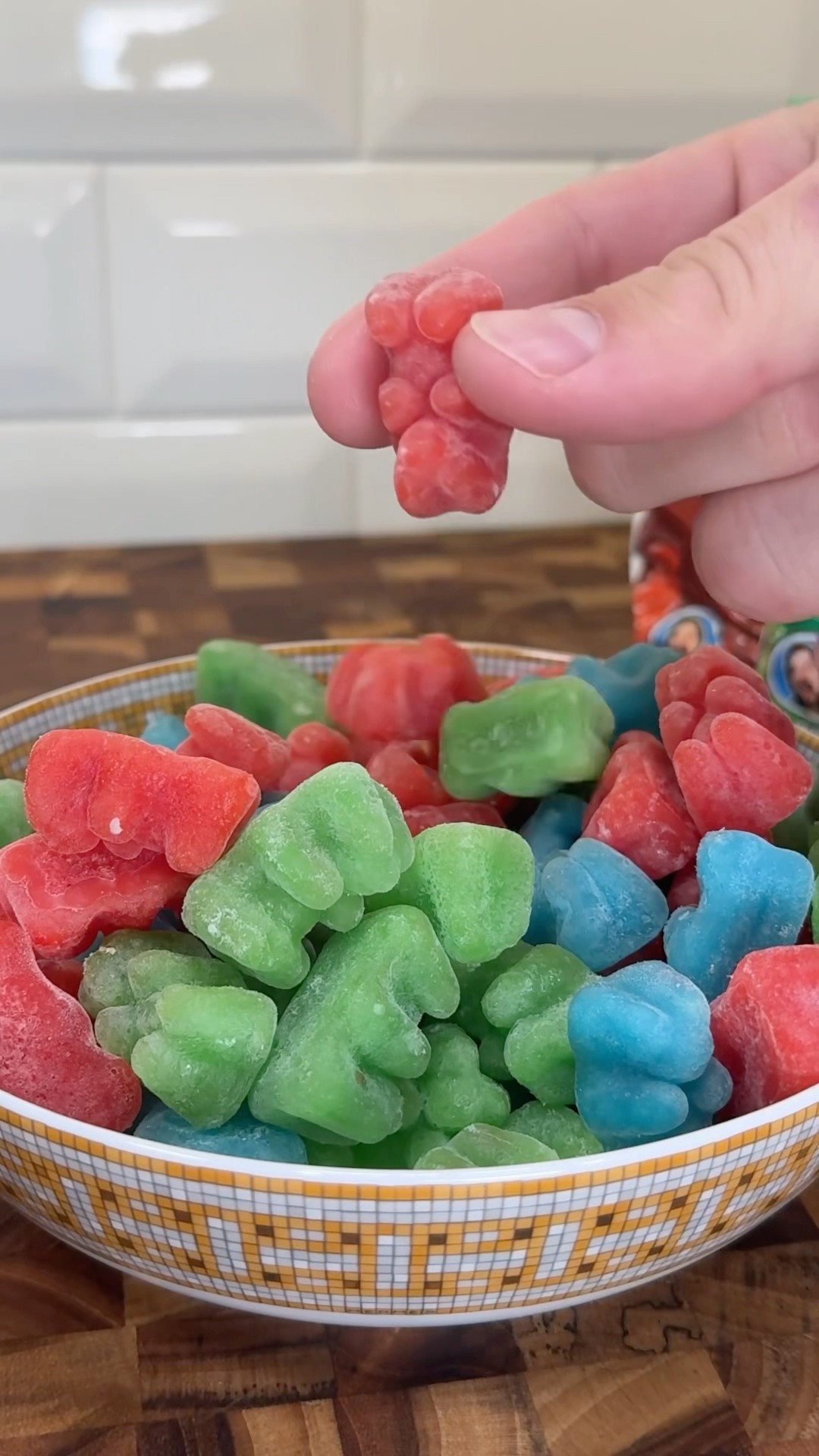 Frozen gummy bears ? #shorts