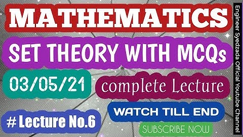 ■SET THEORY COMPLETE LECTURE WITH MCQS  1080p● SSB ACCOUNT ASSISTANT■ SSC CHSL/CGL.