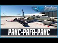 Msfs live  real world alaska airlines ops  pmdg 737700  anchorage  fairbanks roundtrip