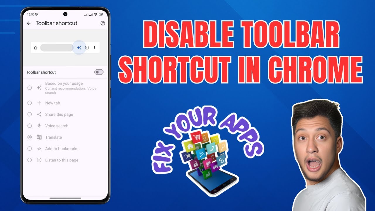 How to Disable the Toolbar Shortcut in Google Chrome