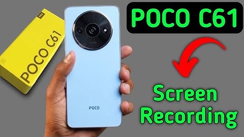 screen recording with sound poco c61, poco c61 mein screen recording kaise karen