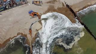 Thousands of tonnes of shingle pumped onto Hove beach