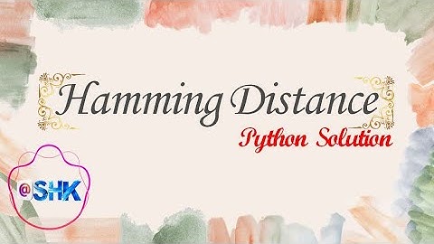Hamming Distance ll Leet code 461 ll Python solution ll Competitive Programming