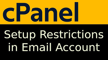 Beperkingen instellen voor een e-mailaccount in cPanel 2025