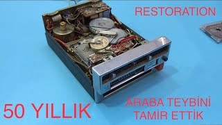 50 Yillik Araba Teybi̇ni̇ Tami̇r Etti̇k -1970 Model Oto Teyp - 50 Years Old Casdette Player Restoration