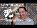 Master Bedroom Makeover || Carpet Removal || Episode 29 ||  Aspiron Canister Vacuum Review