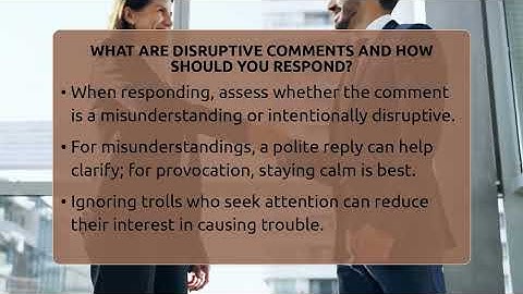 What Are Disruptive Comments And How Should You Respond? - Everyday-Networking