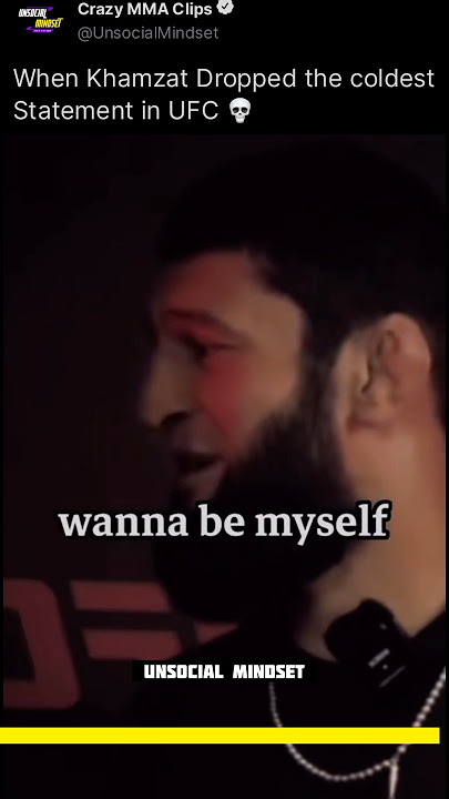 Khamzat is Cold 🥶 #ufc #mma #khamzatchimaev #unsocialmindset