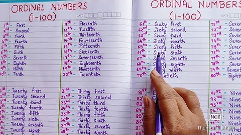 Ordinal Numbers 1-100 || Ordinal Numbers || Writing Ordinal Numbers