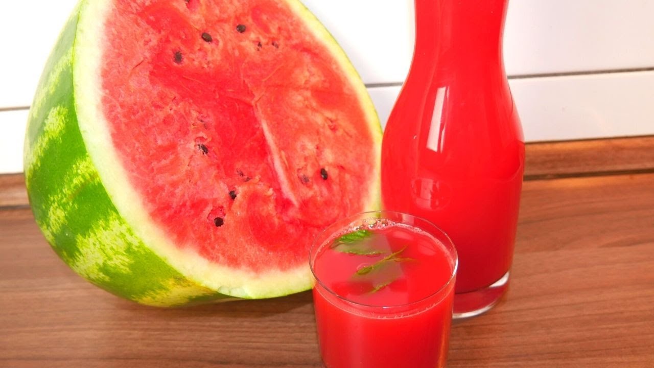 Erfrischender hausgemachter Wassermelonensaft | Gesundes Getränk - YouTube