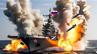 BIG Tragedy in History! Today the US launched a stealth missile and hit a Russian aircraft carrier