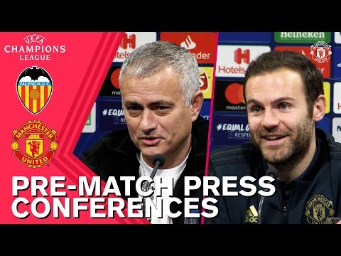 Jose Mourinho & Juan Mata Press Conferences | Valencia v Manchester United | UEFA Champions League