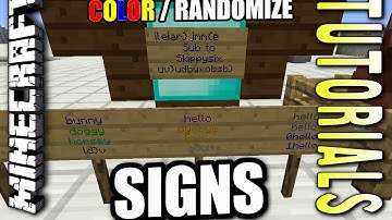 Minecraft PS4 - COLOR + RANDOMIZE SIGNS - How To - Tutorial ( PS3 / XBOX )
