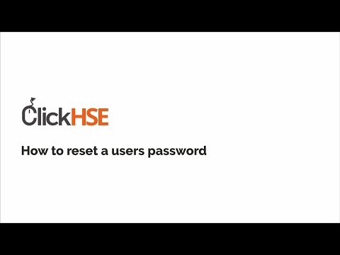 How to reset a users password