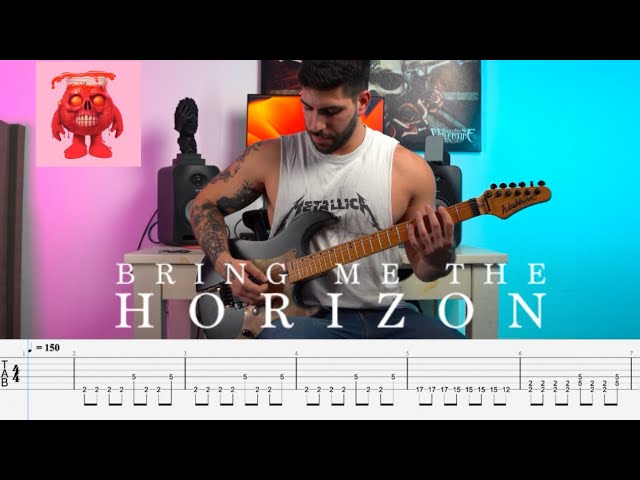 Bring Me The Horizon - Kool-Aid - Guitar Cover with On Screen Tabs (New Song 2024) class=