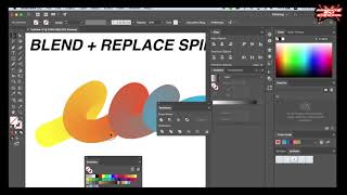 HOW TO | Blend + Replace Spine : illustrator