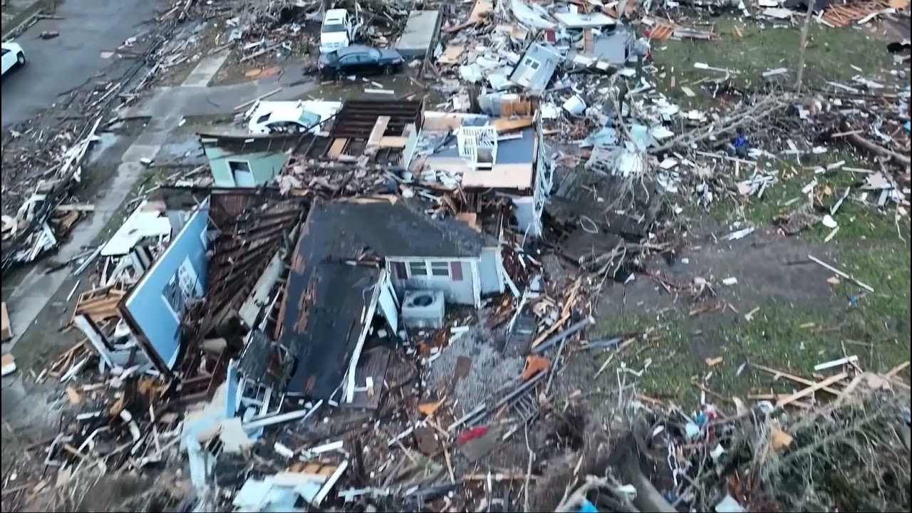 Kentucky tornado December 2021 Drone footage