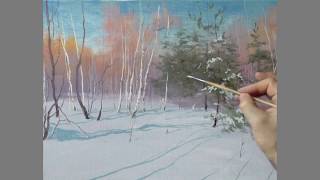Зимний пейзаж маслом - Уроки живописи маслом для начинающих - Юрий Клапоух Зимний пейзаж маслом - Уроки живописи маслом для начинающих - Юрий Клапоух