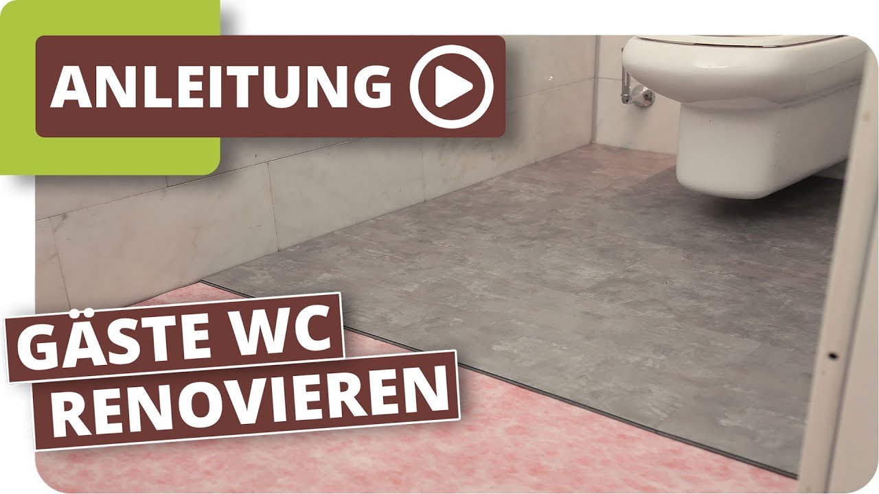 Wc renovierung mit klick vinyl youtube Laminat fliesenboden