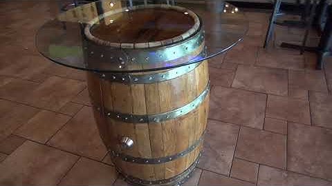 Wine Barrel Table designed by Nick Berte
