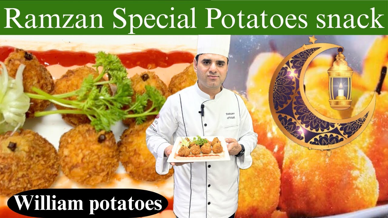 Fried potato pears|William potato|by cooking with chef farrukh