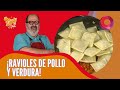 Ravioles de pollo y verdura