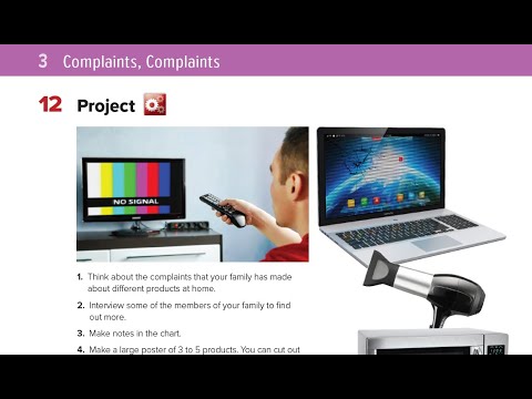 إنجليزي أول ثانوي الوحدة الثالثة المشروع       