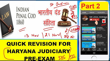 QUICK REVISION OF INDIAN PENAL CODE 1860 PART 2 #law #pcsj #hjs #rjs #criminallaw