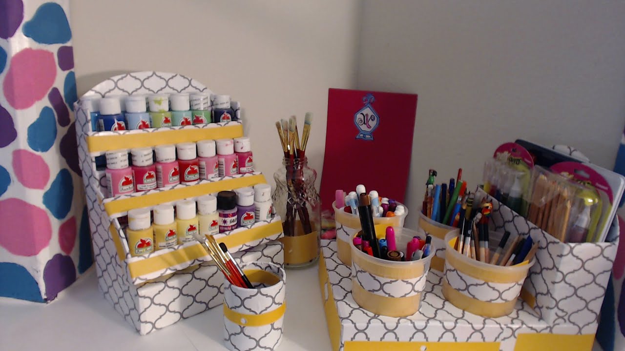 DIY - Markers Organizer - Back To School - CARDBOARD IDEAS - YouTube