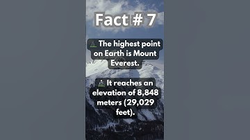 Fact Earth Mount Everest is the highest mountain in the world# world #fact #short #mount everest