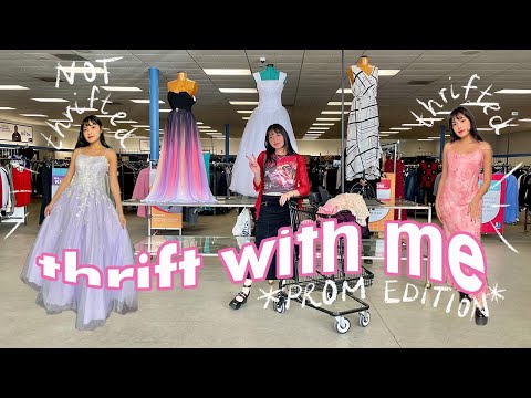 thrift store prom dresses in Monroe County collecting gently worn for upcoming sale THRIFT WITH ME // thrifting