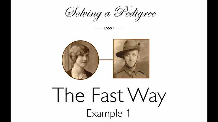 Solving a Pedigree - the Fast Way (example 1)