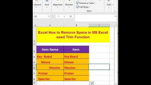#shrisaicomputer #shorts Excel How to Remove Space in MS Excel used Trim Function