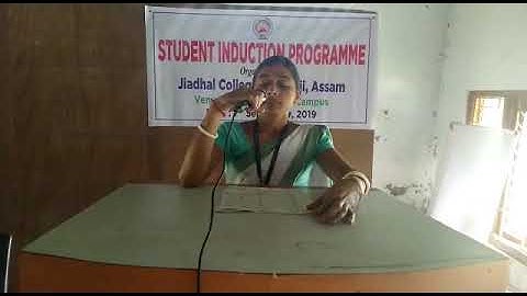 Students induction programme Jiadhal College Dhemaji Assam
