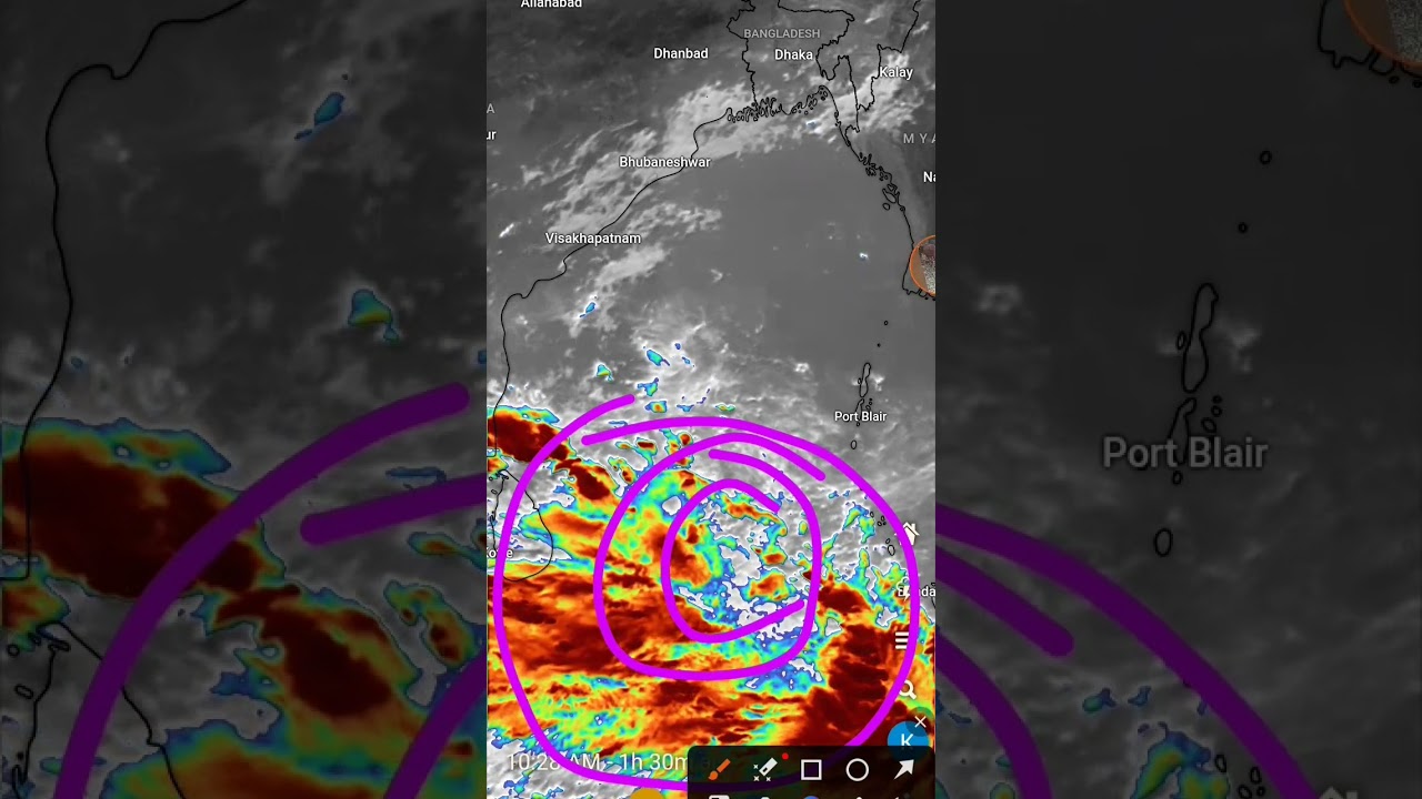 Short Update:-Cyclonic circulation has formed on Bob further intensification possible